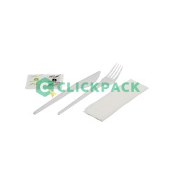 Set furculita + cutit reuse + servetel + sare + piper