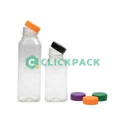 Sticla plastic dreptunghiulara 330 ml + capac