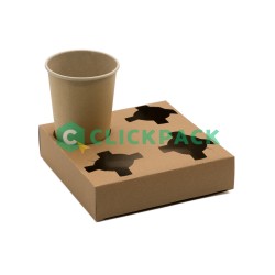 Suport din carton natur 4 pahare